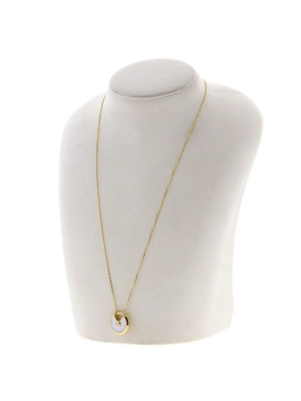 Cartier Amulette de Cartier SM Shell Diamond Necklace 18k Yellow Gold